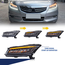 Cargar imagen en el visor de la galería, inginuity time LED Sequential Headlight For Honda Accord 8TH GEN 2008-2013 Start-up Animation Front Lamp