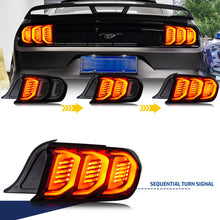 Load image into Gallery viewer, inginuity time LED Tail Lights for Ford Mustang 2015-2022 GT Shelby Base Sequential Turn Signal Rear Lamps Assembly