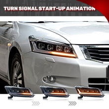 Load image into Gallery viewer, inginuity time LED Headlights for Honda Accord 8TH GEN 2008-2012 Sequential Front Lamps Start Up Animation Sequential Turn Signal Accessary
