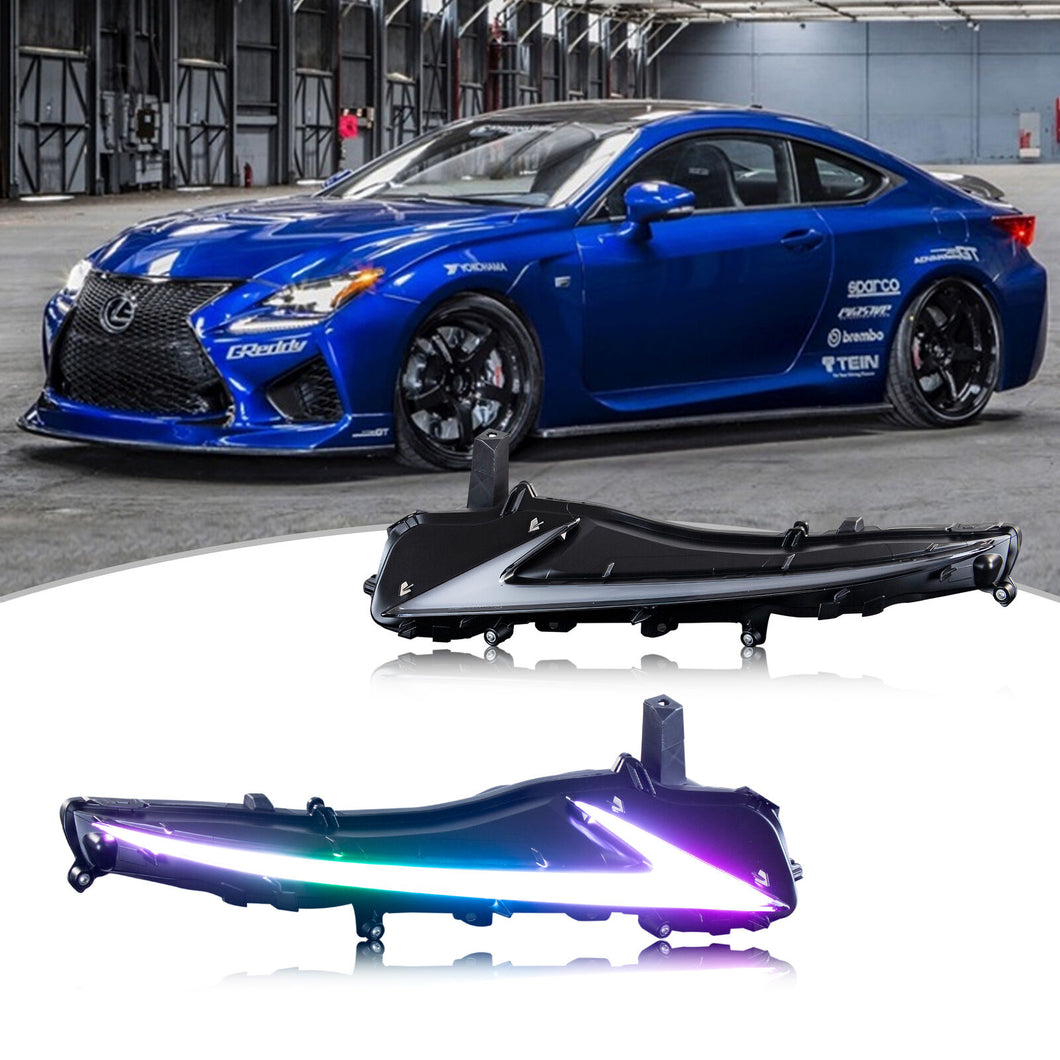 inginuity time LED RGB Daytime Running Light for Lexus IS250 IS350 IS200t IS300 2014-2020 DRL APP Control