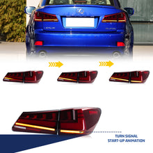 Load image into Gallery viewer, inginuity time V2 Tail Lights for Lexus IS250 IS350 ISF 2006-2013 Start-up Animation Sequential Indicator Rear Lamps