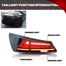 Load image into Gallery viewer, iniginuity time LED Tail Lights for Lexus IS250 IS350 ISF 2006-2013 Sequential Start Up Animation Rear Lamp