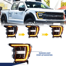 Cargar imagen en el visor de la galería, inginuity time LED Sequential Headlights For Ford F-150 F150 2021 2022 2023 Yellow DRL Front Lamps Start-up Animation Assembly