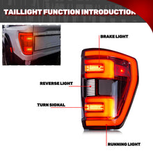 Load image into Gallery viewer, inginuity time LED Smoke Tail Lights for Ford F-150 F150 XLT 2021 2022 2023 Sequential Rear Lamps