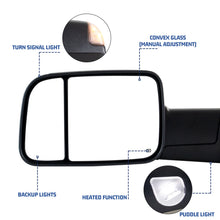 Load image into Gallery viewer, inginuity time Towing Mirror For Dodge Ram 2009-2012 ram 1500 2500 3500 Super Duty Power Heated