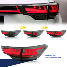 Cargar imagen en el visor de la galería, inginuity time LED Lexus Tail Lights for Toyota Highlander 2014-2018 Start up Animation Sequential Indicator Rear Lamps Assembly