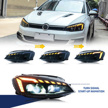 Load image into Gallery viewer, inginuity time LED Headlights for VW Volkswagen Golf 7 MK7 2014-2017 Start Up Animation Sequential Indicator Front Lamp Assembly