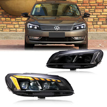 Load image into Gallery viewer, inginuity time LED Audi Headlights for VW Volkswagen Passat B7 2012-2015 Front Lamp Assembly Start Up Animation Sequential Indicator