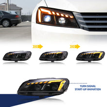 Load image into Gallery viewer, inginuity time LED Audi Headlights for VW Volkswagen Passat B7 2012-2015 Front Lamp Assembly Start Up Animation Sequential Indicator