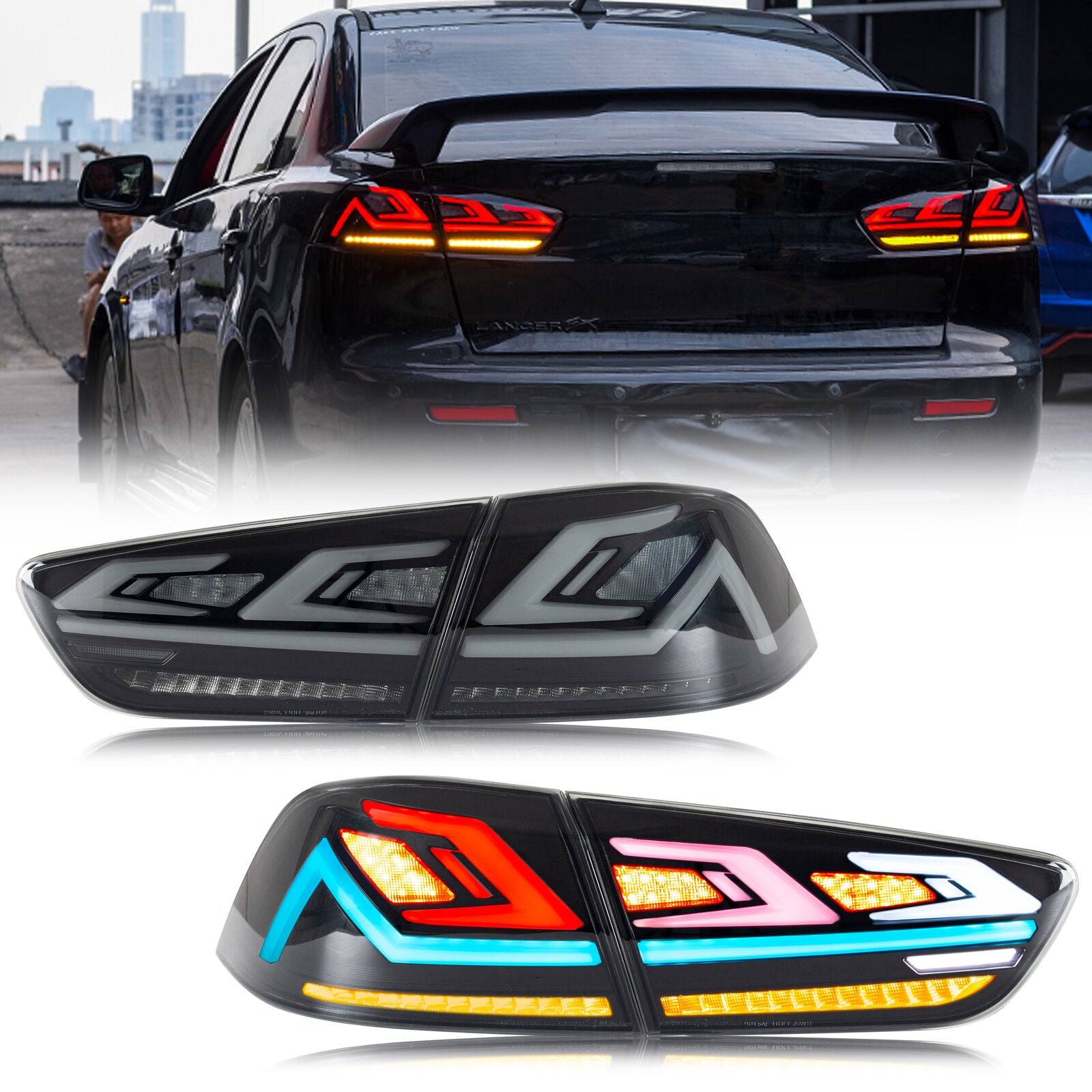 Frecce laterali sequenziali a LED per Mitsubishi Lancer Evolution 5 Frecce laterali sequenziali a LED per Mitsubishi Lancer Evolution 5