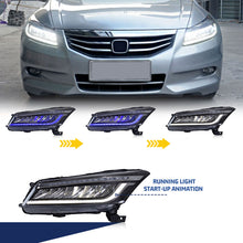 Cargar imagen en el visor de la galería, inginuity time LED Sequential Headlight For Honda Accord 8TH GEN 2008-2013 Start-up Animation Front Lamp