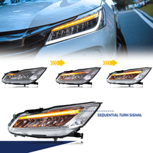 Load image into Gallery viewer, inginuity time LED Facelift Headlights for Honda Accord 9th GEN Facelift 2016 2017 Sedan Chrome Start-up Animation Sequential Turn Signal Front Lamps Assembly
