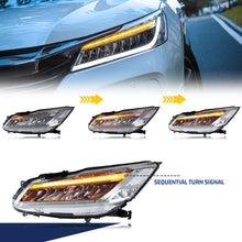 Load image into Gallery viewer, inginuity time LED Facelift Headlights for Honda Accord 9th GEN Facelift 2016 2017 Sedan Chrome Start-up Animation Sequential Turn Signal Front Lamps Assembly