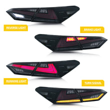 Cargar imagen en el visor de la galería, inginuity time Nike LED Tail Lights for Toyota Camry 2018-2024 Rear Lamps Start Up Animation DRL Brake Turn Signal Assembly