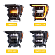 Cargar imagen en el visor de la galería, inginuity time LED Sequential Headlights For Ford F-150 F150 2021 2022 2023 Yellow DRL Front Lamps Start-up Animation Assembly
