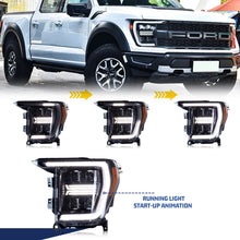 Cargar imagen en el visor de la galería, inginuity time Sequential Headlights For Ford F-150 F150 2021 2022 2023 XLT White DRL Front Lamps Start-up Animation Assembly