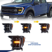 Cargar imagen en el visor de la galería, inginuity time Sequential Headlights For Ford F-150 F150 2021 2022 2023 XLT White DRL Front Lamps Start-up Animation Assembly