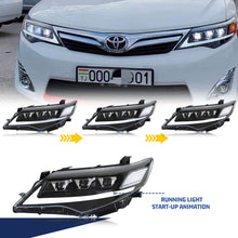 Load image into Gallery viewer, inginuity time LED Lexus Triple Beams Headlights for Toyota Camry 2012 2013 2014 Start-up Animation Sequential Indicator Front Lamps Assembly
