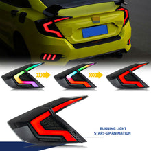 Load image into Gallery viewer, inginuity time LED RGB Tail Lights for Honda Civic 2016-2021 Sedan Start-up Animation Sequential Rear Lamps
