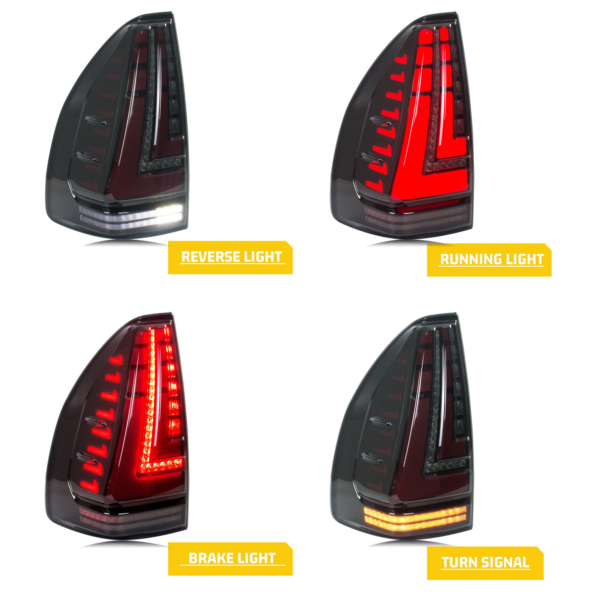 inginuity time LED Tail Lights for Lexus GX470 2002-2009 Start-up