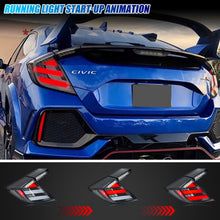 Load image into Gallery viewer, inginuity time LED Mugen Tail Lights for Honda Civic 2016-2021 Hatchback Type-R 10th Gen Start-up Animation Sequential Turn Signal Clear Rear Lamps Assembly
