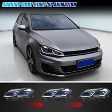 Load image into Gallery viewer, inginuity time LED Headlights for Volkswagen VW Golf 7 MK7 MK VII TDI TSI 2018-2021 Sequential Turn Signal Projector E-MARK ECE Blue Line Front Lamps Assembly
