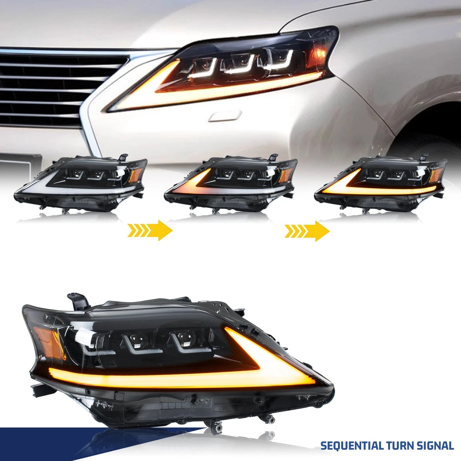 inginuity time LED Headlights for Lexus RX350 RX450h 2013-2015 RXF