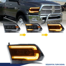 Load image into Gallery viewer, inginuity time LED Headlights for Dodge Ram 1500 2500 3500 2009-2018 4th Gen Dual Projector DRL Sequential Turn Signal Front Lamps Assembly
