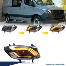 Load image into Gallery viewer, inginuity time LED Maybach Headlights for Mercedes Benz Sprinter 2019-2025 w907 w910 1500 2500 3500 Sequential Turn Signal Projector Front Lamps Assembly
