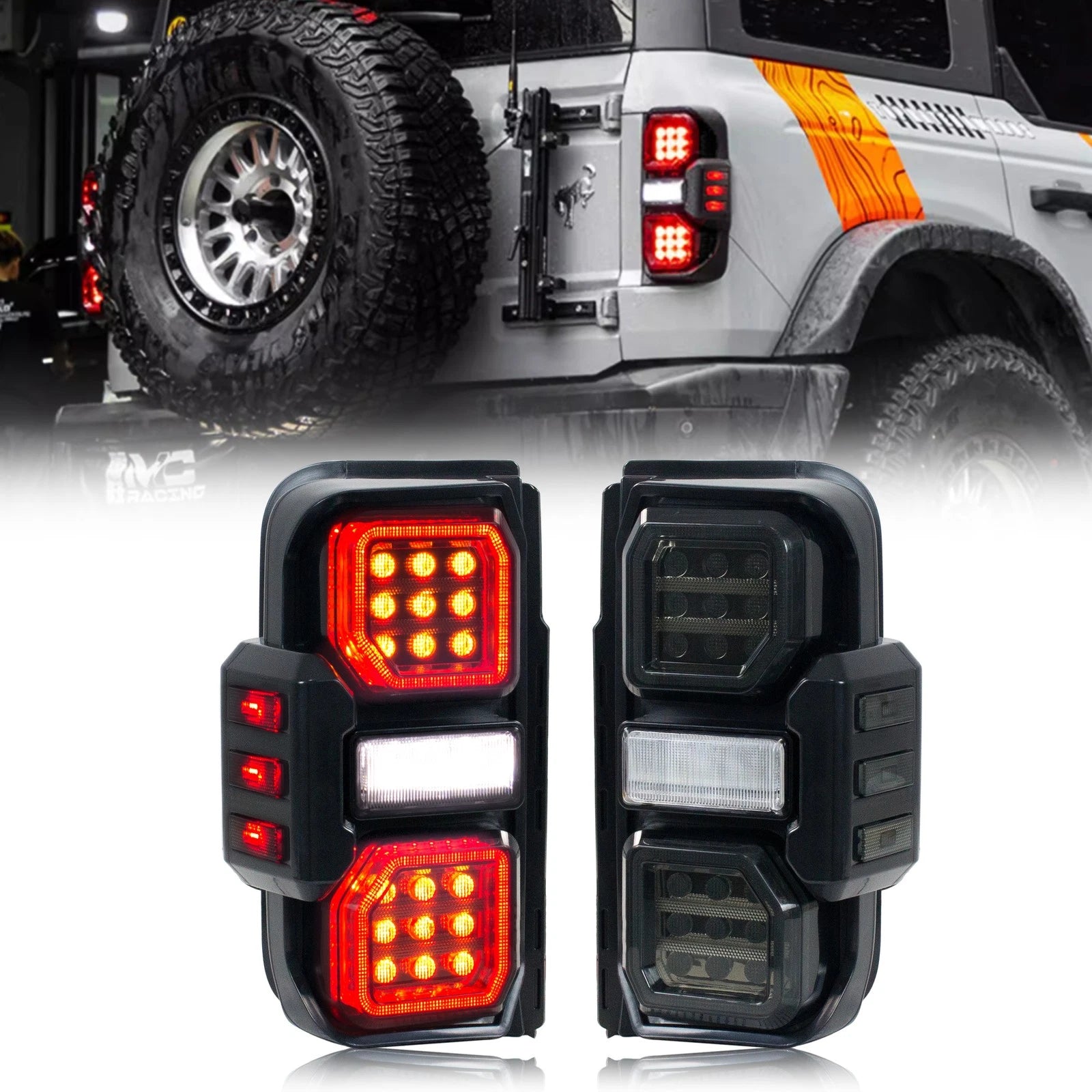 inginuity time LED Raptor Tail Lights for Ford Bronco 2021-2026 Start ...