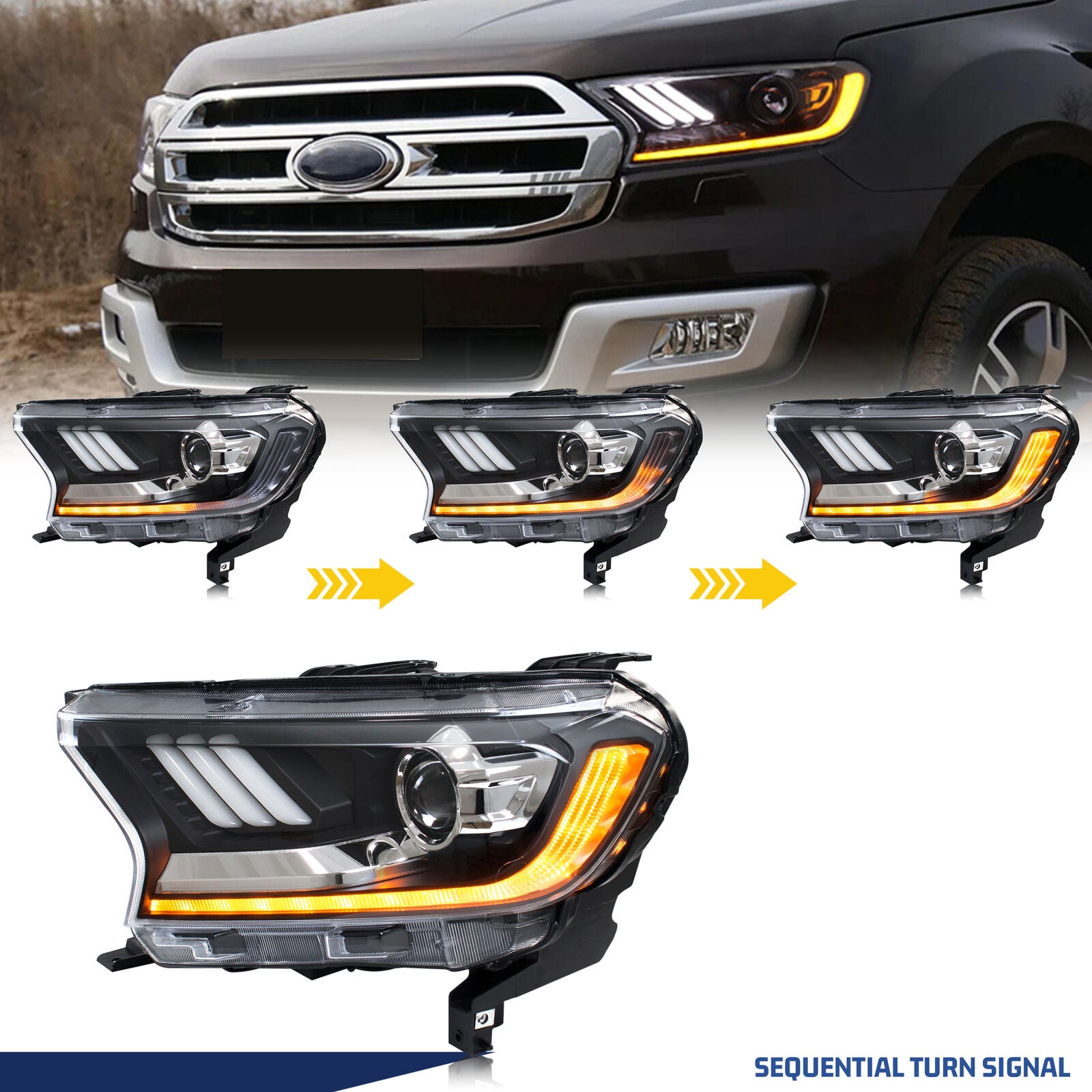 Ford Ranger 83 – 88 and Bronco II 84 – 88 Front Fender Turn Signals With Built-in LED Hardware Ford Ranger 83 – 88 and Bronco II 84 – 88 Front Fender Turn Signals With Built-in LED Hardware