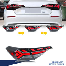 Load image into Gallery viewer, inginuity time LED Tail Lights for Honda Civic 2022-2026 11th Gen Start-up Animation Sequential Turn Signal Clear Rear Lamps Assembly
