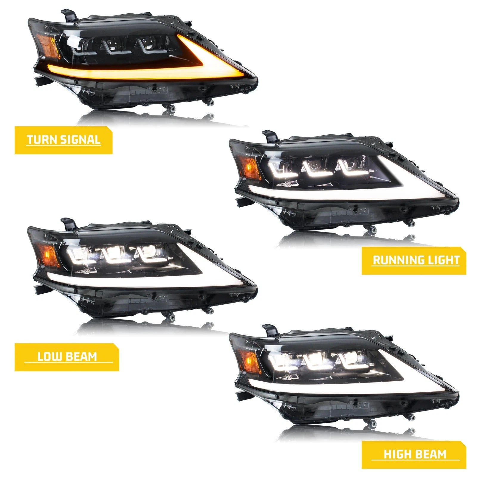 inginuity time LED Headlights for Lexus RX350 RX450h 2013-2015 RXF
