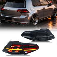 Load image into Gallery viewer, inginuity time LED Tail Lights for Volkswagen VW Golf 7 MK7 MK7.5 VII TDI TSI GTI GTD GTE R 2014-2021 Sequential Turn Signal Black Rear Lamps Assembly
