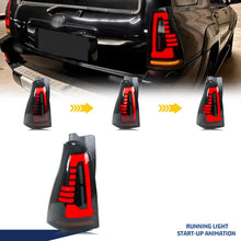 Load image into Gallery viewer, inginuity time LED Tail Lights for Toyota 4Runner 2003-2009 4th Gen SR5 TRD Start-up Animation Sequential Turn Signal Black Rear Lamps Assembly
