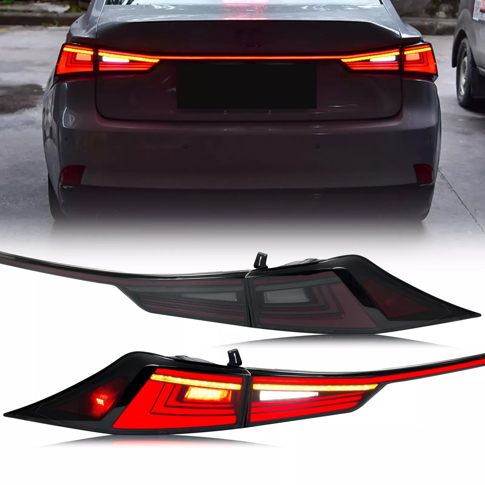 inginuity time LED Clear Tail Lights for Lexus IS350 IS250 IS300 IS200 ...