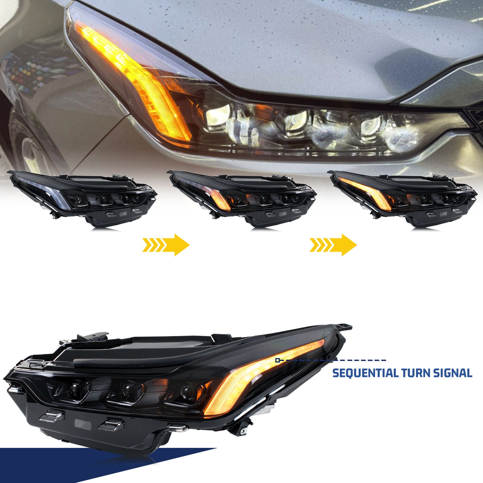 Led Block Out inginuity time LED Blackout Headlights for Cadillac CT5 CT5-V 2020-202 ...