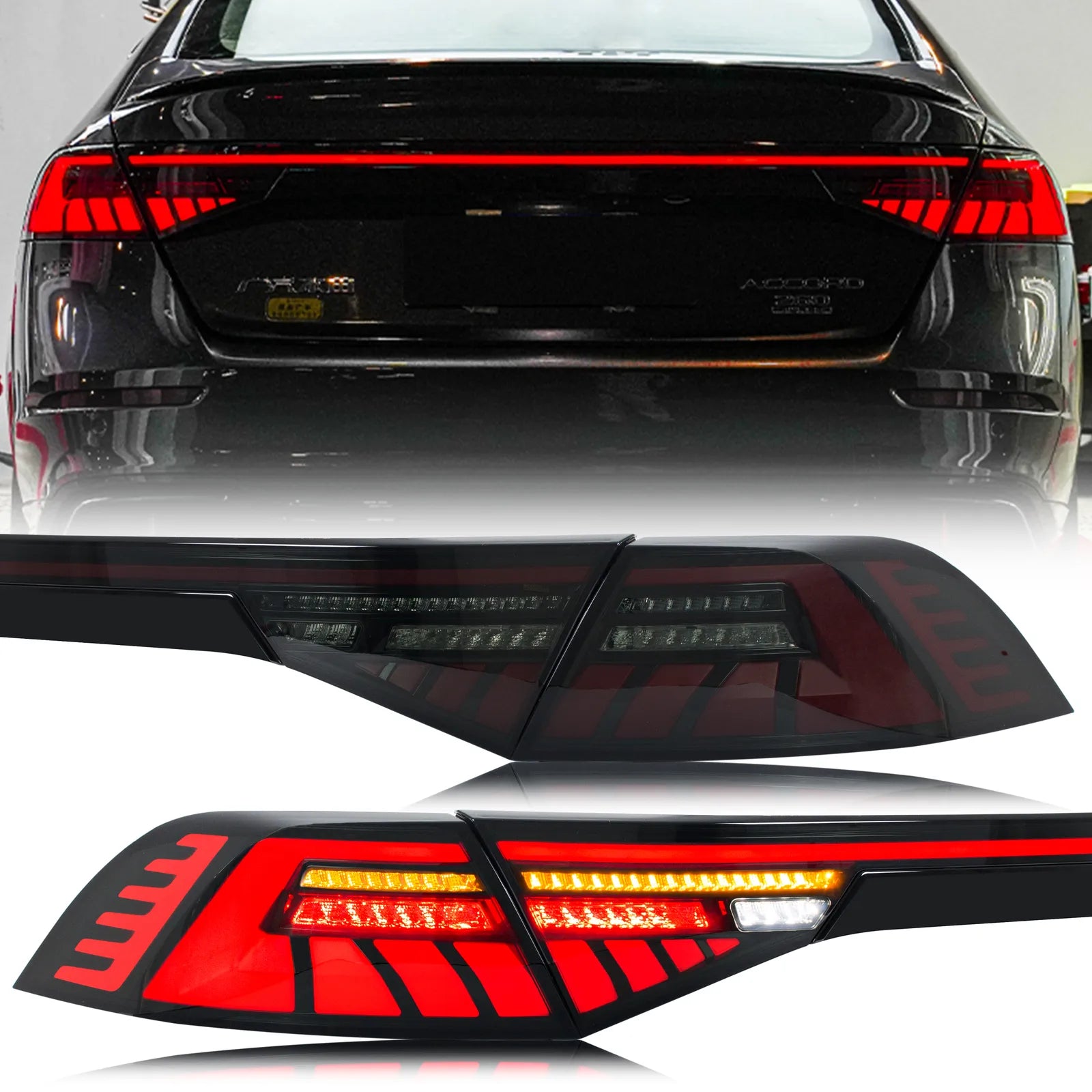 Evan-Fischer Driver Side Inner Tail Light For 2005 Honda Accord Sedan (Trunk Mounted) - Hybrid Compatible
