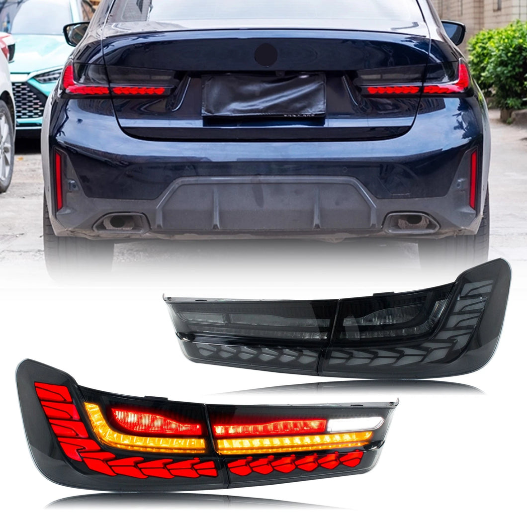 inginuity time LED GTS Tail Lights for BMW 3-Series G20 G80 M3 2019-2025 Start-up Animation Sequential Turn Signal Rear Lamps Assembly