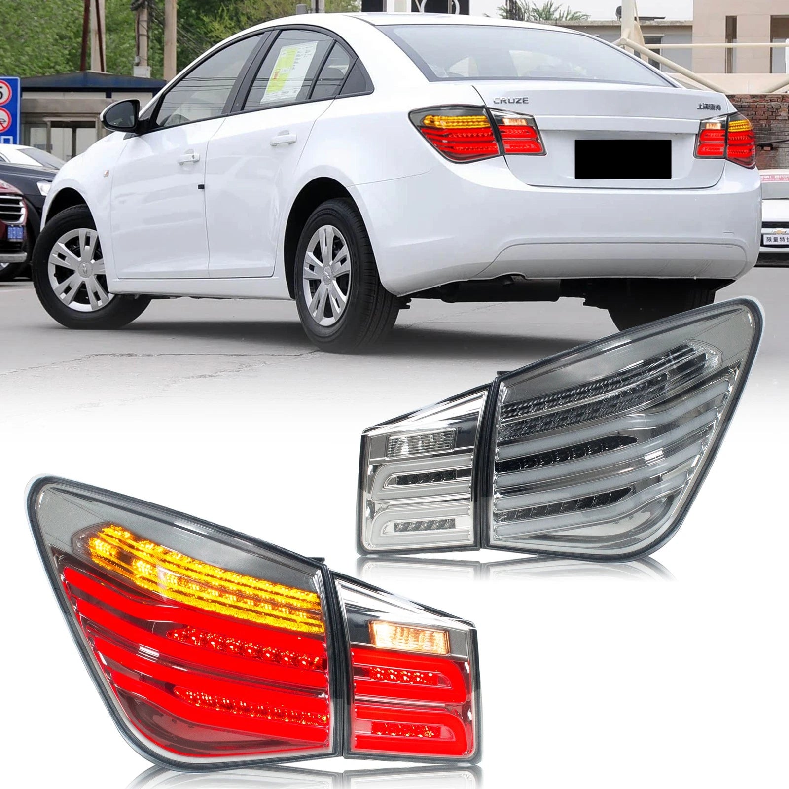 Cheva Innuti inginuity time LED Tail Lights for Chevrolet Cruze Chevy 2010-2015 Sta ...