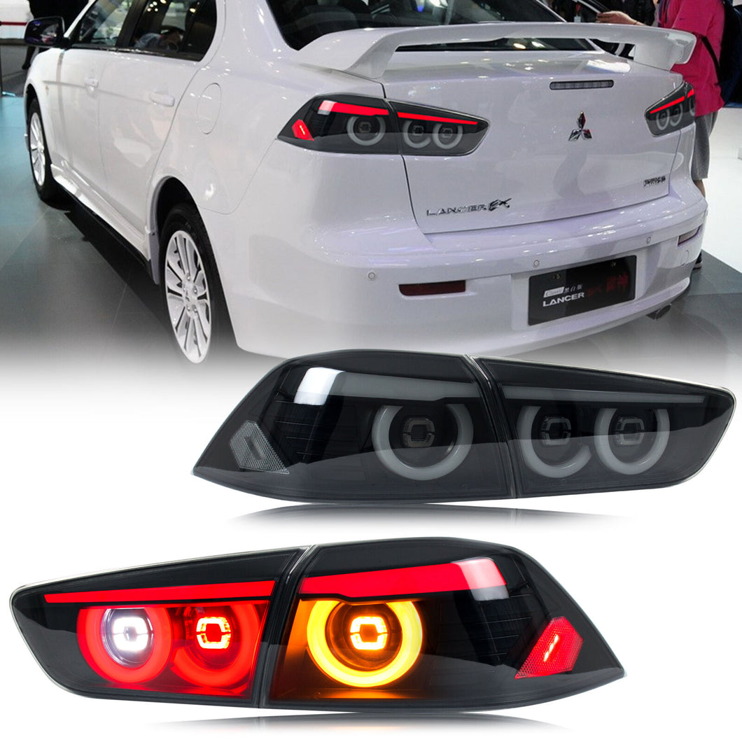 Lancer Inuit inginuity time LED JDM Tail Lights for Mitsubishi Lancer 2009-2021 EVO ...