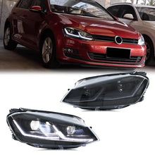 Load image into Gallery viewer, inginuity time LED Blackout Headlights for Volkswagen VW Golf 7 MK7 MK VII TDI TSI 2013-2017 Sequential Turn Signal Projector E-MARK ECE Front Lamps Assembly
