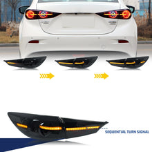 Load image into Gallery viewer, inginuity time LED Tail Lights for Mazda 3 Axela 2014-2018 Sedan Start-up Animation Sequential Turn Signal Rear Lamps Assembly
