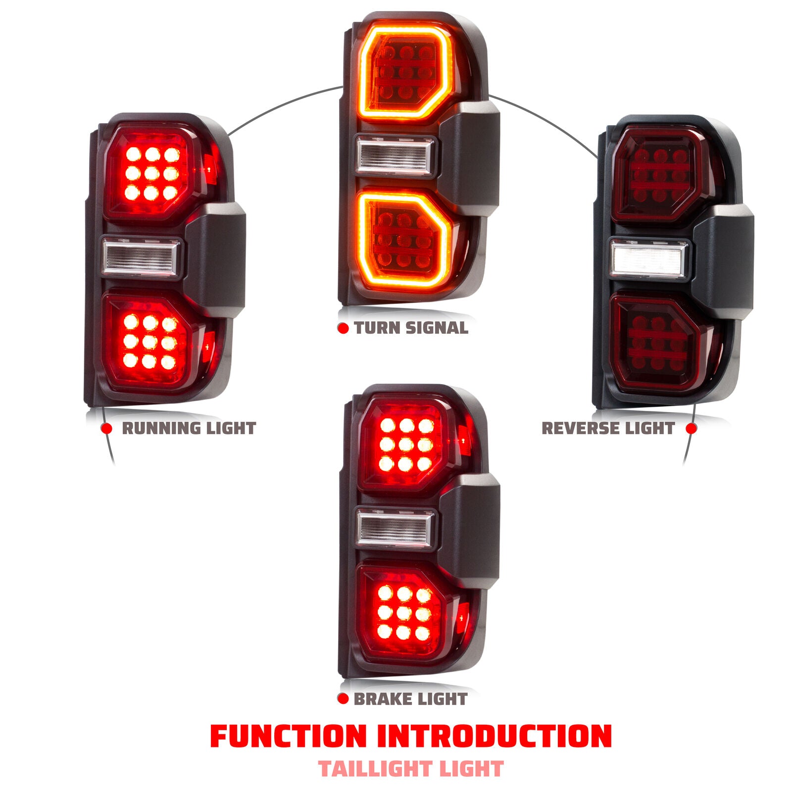 Bronco Raptor Rear Lamp inginuity time LED Raptor Tail Lights for Ford Bronco 2021 2022 2023 2 ...