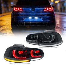 Load image into Gallery viewer, inginuity time LED R20 Tail Lights for Volkswagen VW Golf 6 MK6 MK VI 2008-2014 Sequential Turn Signal Black Rear Lamps Assembly
