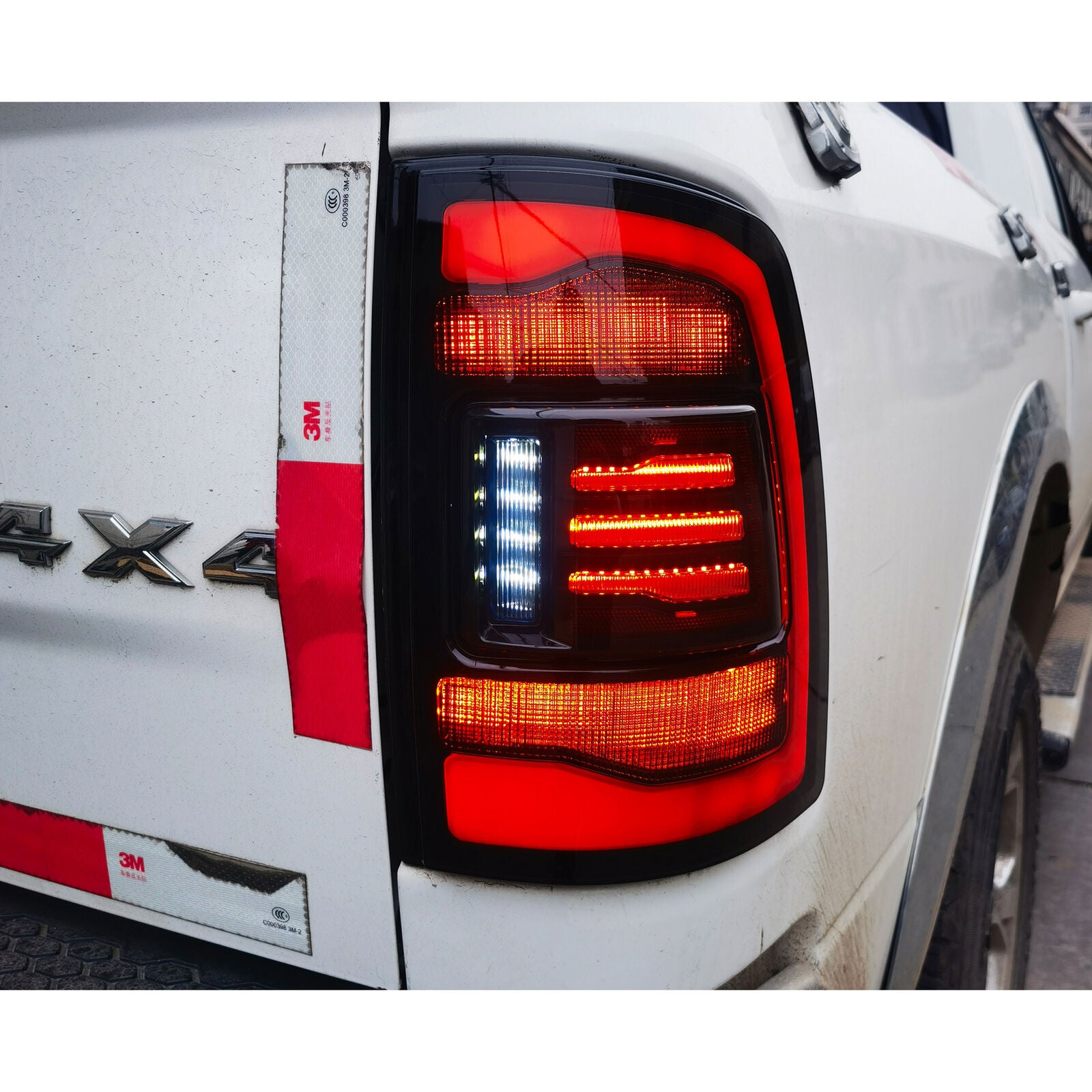 White Rear Light inginuity time LED Clear Tail Lights for Dodge Ram 2009-2018 4th GEN W ...