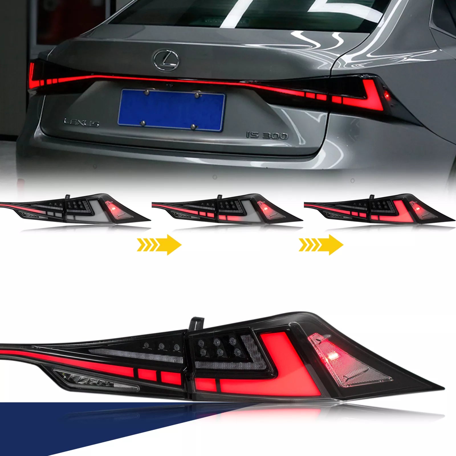 inginuity time LED RGB Tail Lights For Lexus IS250 IS350 IS200t