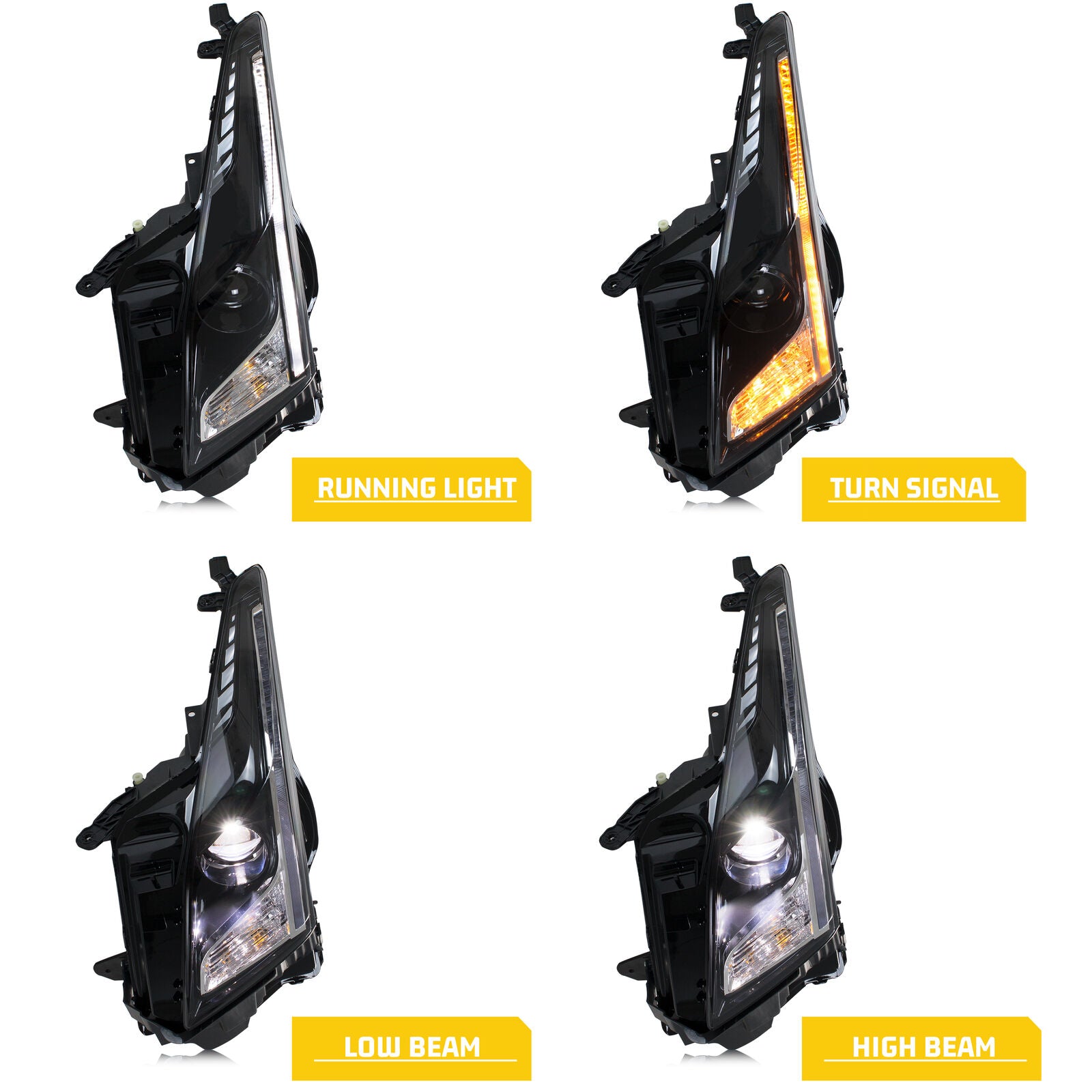 inginuity time LED Headlights for Cadillac ATS 2013-2018