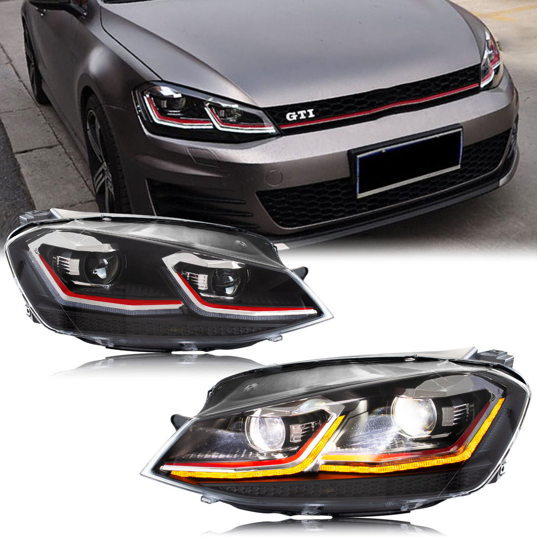 inginuity time LED Headlights for Volkswagen VW Golf 7 MK7 2015-2017 Sequential Front Lamps