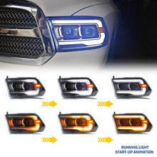 Load image into Gallery viewer, inginuity time LED Headlights for Dodge Ram 1500 2500 3500 2009-2018 4th Gen Dual Projector DRL Sequential Turn Signal Front Lamps Assembly
